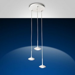 FABAS LUCE 3255-47-102 HALE LED SOSPENSIONE 3 LUCI BIANCA