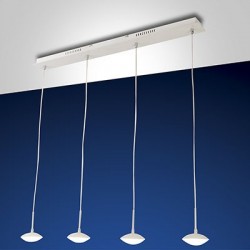 FABAS LUCE 3255-49-102 HALE LED SOSPENSIONE 4 LUCI BIANCA