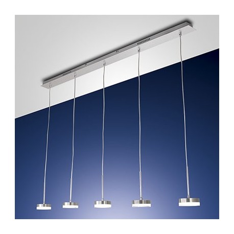 FABAS LUCE 3239-48-212 DUNK LED SOSPENSIONE 5 LUCI ALLUMINIO