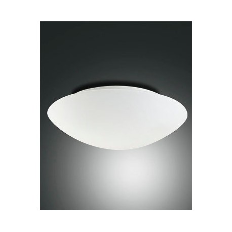 FABAS LUCE 2433-64-102 PLAFONIERA PANDORA IN METALLO E VETRO SOFFIATO COLORE BIANCO D46cm