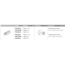 ROSSINI ILLUMINAZIONE 7702-INC-DX-GR ACCESSORI GROOVE TAPPO ALIMENTAZIONE DESTRO  7700I INCASSO