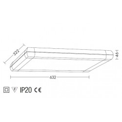 ROSSINI ILLUMINAZIONE CAB111GR CABLE LED APPARECCHIO A LED RETTANGOLARE A LUCE DIRETTA  3000K