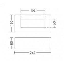 ROSSINI ILLUMINAZIONE ENTER ENT005AN LAMPADA DA PARETE LED PER ESTERNO IP65 3000K