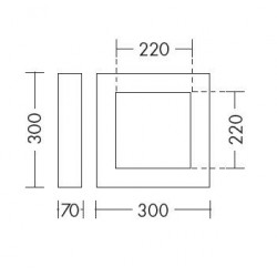 ROSSINI ILLUMINAZIONE ENTER ENT007AN LAMPADA DA PARETE LED PER ESTERNO IP65 3000K