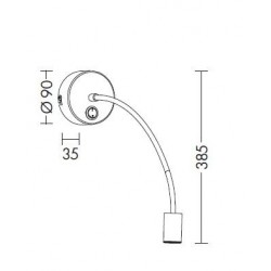 ROSSINI ILLUMINAZIONE FRI001N FRINGE LAMPADA DA PARETE LED CON ACCENSIONE ON/OFF  3000K