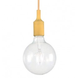 ROSSINI ILLUMINAZIONE LEK001G LEIKA SOSPENSIONE SINGOLA CON PORTALAMPADA IN SILICONE GIALLO  E27 1X42W