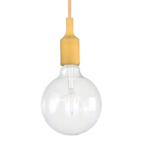 ROSSINI ILLUMINAZIONE LEK001G LEIKA SOSPENSIONE SINGOLA CON PORTALAMPADA IN SILICONE GIALLO  E27 1X42W