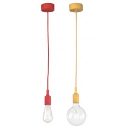 ROSSINI ILLUMINAZIONE LEK001R LEIKA SOSPENSIONE SINGOLA CON PORTALAMPADA IN SILICONE ROSSO E27 1X42W