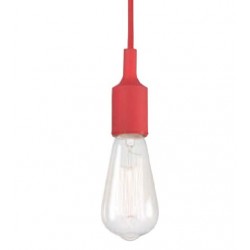 ROSSINI ILLUMINAZIONE LEK001R LEIKA SOSPENSIONE SINGOLA CON PORTALAMPADA IN SILICONE ROSSO  E27 1X42W