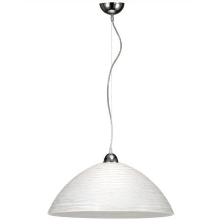 ROSSINI ILLUMINAZIONE SYR002 SIRAH SOSPENSIONE IN VETRO CRISTALLO CON FILI D'ARGENTO  E27 1X75W