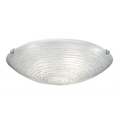 ROSSINI ILLUMINAZIONE SYR004 SIRAH PLAFONIERA IN VETRO CRISTALLO CON FILI D'ARGENTO  E27 3X75W