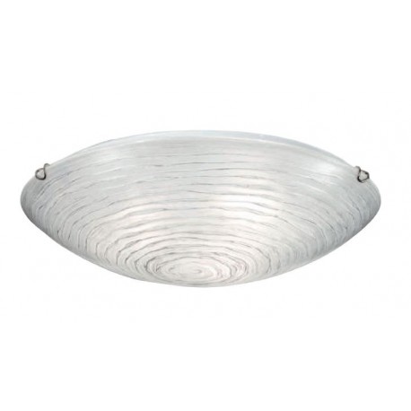 ROSSINI ILLUMINAZIONE SYR004 SIRAH PLAFONIERA IN VETRO CRISTALLO CON FILI D'ARGENTO  E27 3X75W