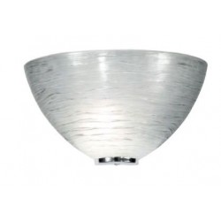 ROSSINI ILLUMINAZIONE SYR007 SIRAH APPLIQUE IN VETRO CRISTALLO CON FILI D'ARGENTO  E27 1X75W