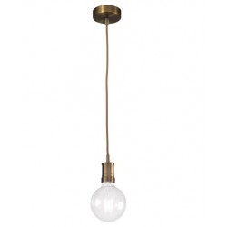 ROSSINI ILLUMINAZIONE WAN001 WANG SOSPENSIONE SINGOLA  IN METALLO COLOR BRONZO E27 1X75W