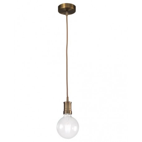 ROSSINI ILLUMINAZIONE WAN001 WANG SOSPENSIONE SINGOLA  IN METALLO COLOR BRONZO E27 1X75W