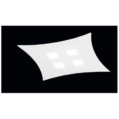 ROSSINI ILLUMINAZIONE WED001B WEDGE PLAFONIERA LED  IN ALLUMINIO VERNICIATO BIANCO 3000K 4X5W