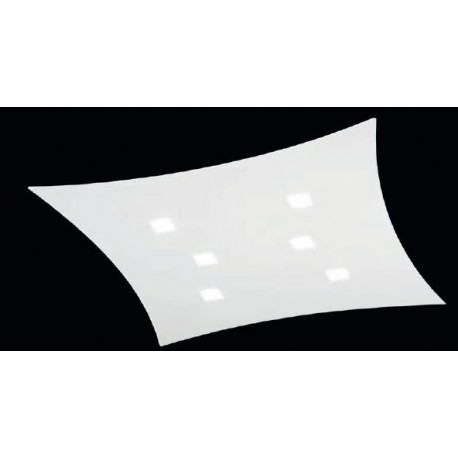 ROSSINI ILLUMINAZIONE WED002B WEDGE PLAFONIERA LED  IN ALLUMINIO VERNICIATO BIANCO 3000K 6X5W