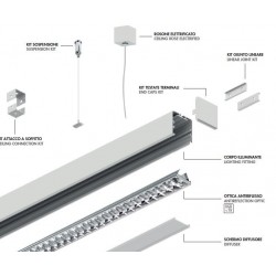 ROSSINI ILLUMINAZIONE YEN004N YEN MODULO COMPONIBILE A LED A LUCE DIRETTA  4000K 24W