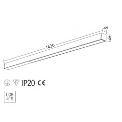 ROSSINI ILLUMINAZIONE YEN004N YEN MODULO COMPONIBILE A LED A LUCE DIRETTA  4000K 24W