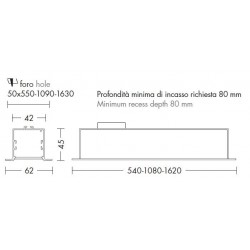ROSSINI ILLUMINAZIONE YEN022B YEN MODULO COMPONIBILE AD INCASSO LED 24W 3000K