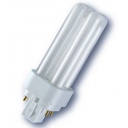 OSRAM DULUX D/E 18W/830 G24Q-2 | 4pin warm white  OSRAM LAMPADA FLUORESCENTE COMPATTA 3000°K