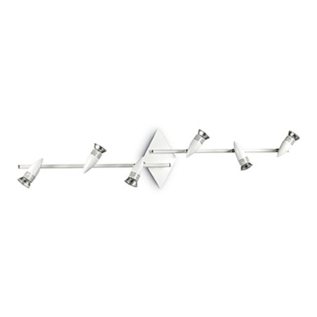 IDEAL LUX ALFA PL6 PLAFONIERA IN METALLO BIANCO SATINATO 6x50W GU10