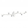IDEAL LUX ALFA PL6 PLAFONIERA IN METALLO BIANCO SATINATO 6x50W GU10