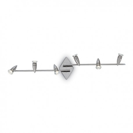 IDEAL-LUX ALFA PL6 PLAFONIERA IN METALLO COLOR NICKEL 6x50W GU10