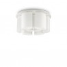 IDEAL-LUX ALMOND PL9 PLAFONIERA IN METALLO BIANCO E DIFFUSORI IN VETRO ACIDATO 9x60W E27