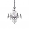 IDEAL LUX AMADEUS SP6 SOSPENSIONE IN VETRO SOFFIATO E CRISTALLO MOLATO 6x40W E14