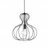 IDEAL LUX AMPOLLA-1 SP1 SOSPENSIONE IN METALLO CON FINITURA NERO OPACO 60W E27