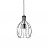 IDEAL LUX AMPOLLA-2 SP1 SOSPENSIONE IN METALLO CON FINITURA NERO OPACO 60W E27 
