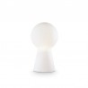 IDEAL-LUX BIRILLO TL1 MEDIUM LAMPADA DA TAVOLO BIANCA IN VETRO SOFFIATO ACIDATO 60W