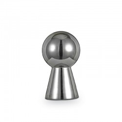 IDEAL-LUX BIRILLO TL1 MEDIUM LAMPADA DA TAVOLO FUME' IN VETRO SOFFIATO ACIDATO 60W