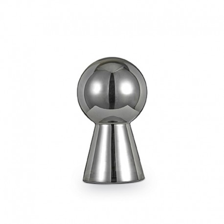 IDEAL-LUX BIRILLO TL1 MEDIUM LAMPADA DA TAVOLO FUME' IN VETRO SOFFIATO ACIDATO 60W