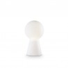 IDEAL-LUX BIRILLO TL1 SMALL LAMPADA DA TAVOLO BIANCA IN VETRO SOFFIATO ACIDATO 60W