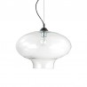 IDEAL-LUX BISTRO' SP1 ROUND IN VETRO TRASPARENTE MODELLATO ARTIGIANALMENTE 60W