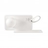 IDEAL LUX BOOK-2 AP2 APPLIQUE IN METALLO BIANCO CON DOPPIO INTERRUTTORE E PRESA USB 
