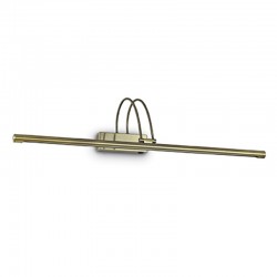 IDEAL-LUX BOW AP114 APPLIQUE METALLO BRUNITO CON DIFFUSORE A LED INCLINABILE 