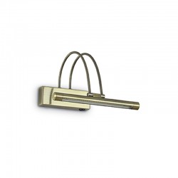 IDEAL-LUX BOW AP36 APPLIQUE METALLO BRUNITO CON DIFFUSORE A LED INCLINABILE 