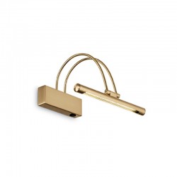 IDEAL-LUX BOW AP36 APPLIQUE IN OTTONE SATINATO CON DIFFUSORE A LED INCLINABILE 