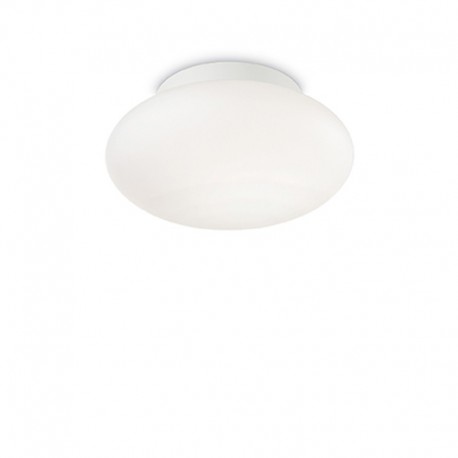 IDEAL-LUX BUBBLE PL1 PLAFONIERA IN ALLUMINIO VERNICIATO BIANCO 60W