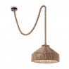 IDEAL-LUX CANAPA SP1 SOSPENSIONE RIVESTITA INTERAMENTE IN CORDA DI CANAPA NATURALE 60W