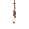 IDEAL-LUX CANAPA SP2 SOSPENSIONE RIVESTITA INTERAMENTE IN CORDA DI CANAPA NATURALE 2x15W