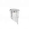 IDEAL-LUX CARLTON AP3 APPLIQUE IN METALLO CROMATO CON BARRE IN CRISTALLO 3x40W E14