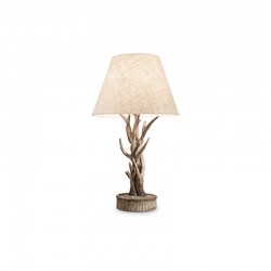 IDEAL-LUX CHALET TL1 LAMPADA DA TAVOLO IN RESINA DIPINTA A MANO BEIGE 60W E27