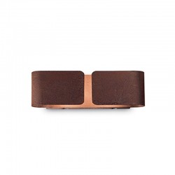 IDEAL-LUX CLIP AP2 MINI LAMPADA DA PARETE IN LAMINA DI METALLO CORTEN 2x40W G9