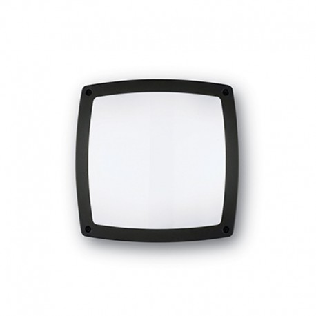IDEAL-LUX COMETA PL3 PLAFONIERA PER ESTERNO IN ALLUMINIO NERO E DIFFUSORE BIANCO IP54