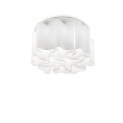 IDEAL-LUX COMPO PL10 PLAFONIERA IN METALLO CON ELEMENTI IN VETRO SOFFIATO ACIDATO 10x60W