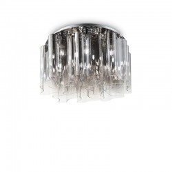 IDEAL-LUX COMPO PL10 PLAFONIERA IN METALLO CON ELEMENTI IN VETRO TRASPARENTE FUME' 10x60W